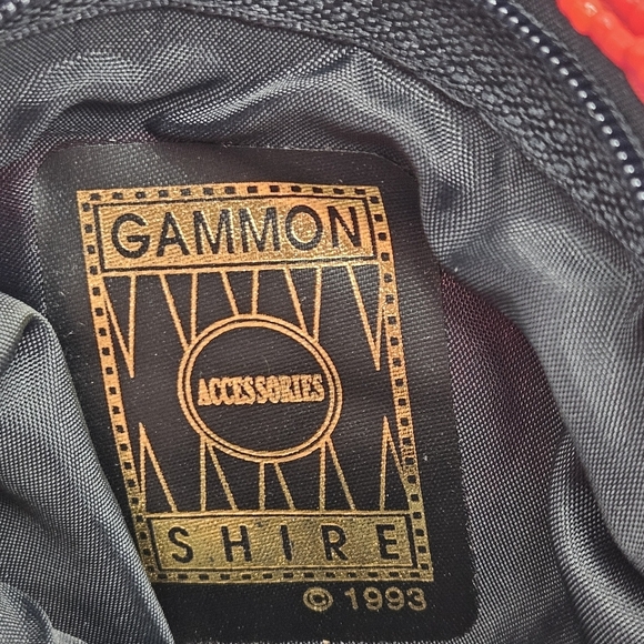 VINTAGE Gammon Shire Aztec Southwestern Fully Beaded Red Clutch Pouch Bag 1993 - Picture 7 of 7